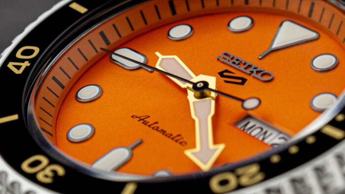 Seiko 5 Sports Automatic Orange Dial Silver Steel Strap Watch For Men - SRPD59K1 - Image 2